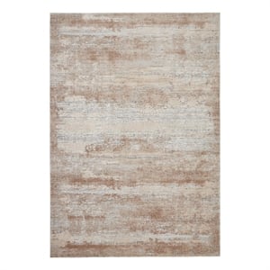 Nourison Rustic Textures 111&quot x 153&quot Fabric Indoor Rug in Beige Painterly Finish