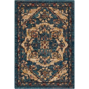 Nourison Nourison 2020 24&quot x 36&quot Fabric Indoor Rug in Teal Blue