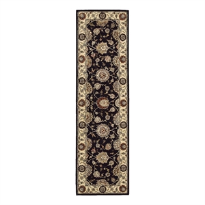 Nourison Nourison 2000 27&quot x 96&quot Wool Indoor Rug in Midnight Black