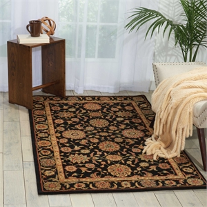 Nourison Living Treasures 30&quot x 51&quot Wool Black Indoor Rug