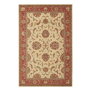 Nourison Living Treasures 66&quot x 99&quot Wool Indoor Rug in Ivory-Red
