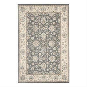 Nourison Living Treasures 66&quot x 99&quot Wool Indoor Rug in Gray-Ivory