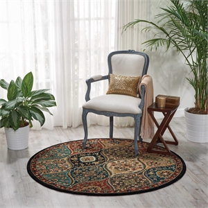 Nourison Nourison 2020 60&quot Round Fabric Indoor Rug in Multi-Color
