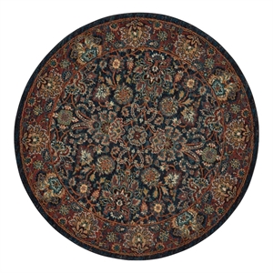 nourison nourison 2020 5' x round navy persian indoor rug