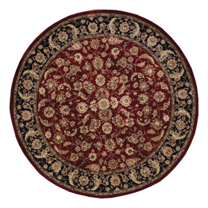 Nourison Nourison 2000 72&quot Round Wool Indoor Rug in Burgundy Red