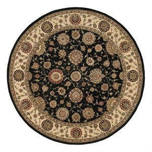 Nourison Nourison 2000 72&quot Round Wool Indoor Rug in Midnight Black