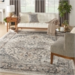 Nourison Concerto 7' x 10' Ivory Gray Fabric Farmhouse Area Rug (7' x 10')