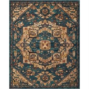 Nourison Nourison 2020 63&quot x 89&quot Fabric Indoor Rug in Teal Blue