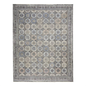 nourison starry nights 8' x 10' grey/navy persian indoor rug