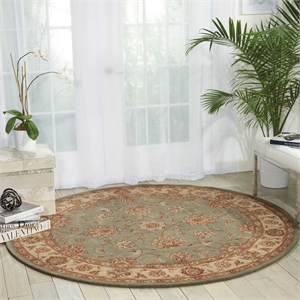 Nourison Nourison 2000 96&quot Round Wool Indoor Rug in Blue Finish
