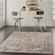 Nourison Concerto 6' x 9' Beige Gray Fabric Farmhouse Area Rug (6' x 9')
