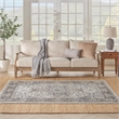 Nourison Concerto 6' x 9' Ivory Gray Fabric Farmhouse Area Rug (6' x 9')