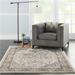 Nourison Concerto 6' x 9' Ivory Gray Fabric Farmhouse Area Rug (6' x 9')