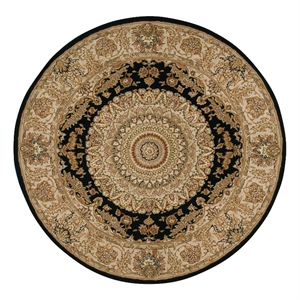 Nourison Nourison 2000 72&quot Round Wool Indoor Rug in Black Finish