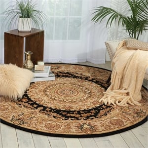 Nourison Nourison 2000 90&quot x 114&quot Oval Wool Indoor Rug in Black Finish
