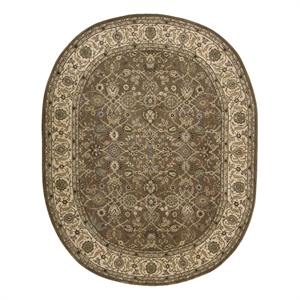 Nourison Nourison 2000 90&quot x 114&quot Oval Wool Indoor Rug in Mushroom Beige