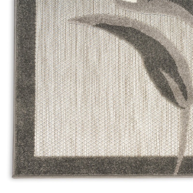 nourison aloha 72x108&quot contemporary fabric rug in beige finish