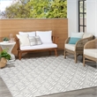 Nourison Aloha 7' x 10' Gray Fabric Tropical Area Rug (7' x 10')
