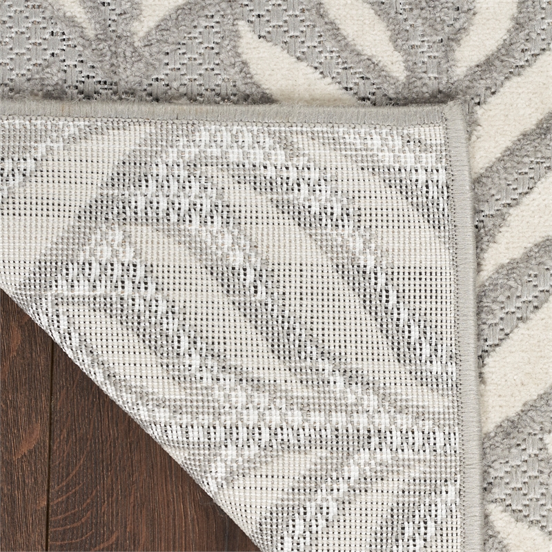 Nourison Aloha 7' x 10' Gray Fabric Tropical Area Rug (7' x 10')