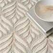 Nourison Aloha 7' x 10' Ivory Gray Fabric Tropical Area Rug (7' x 10')