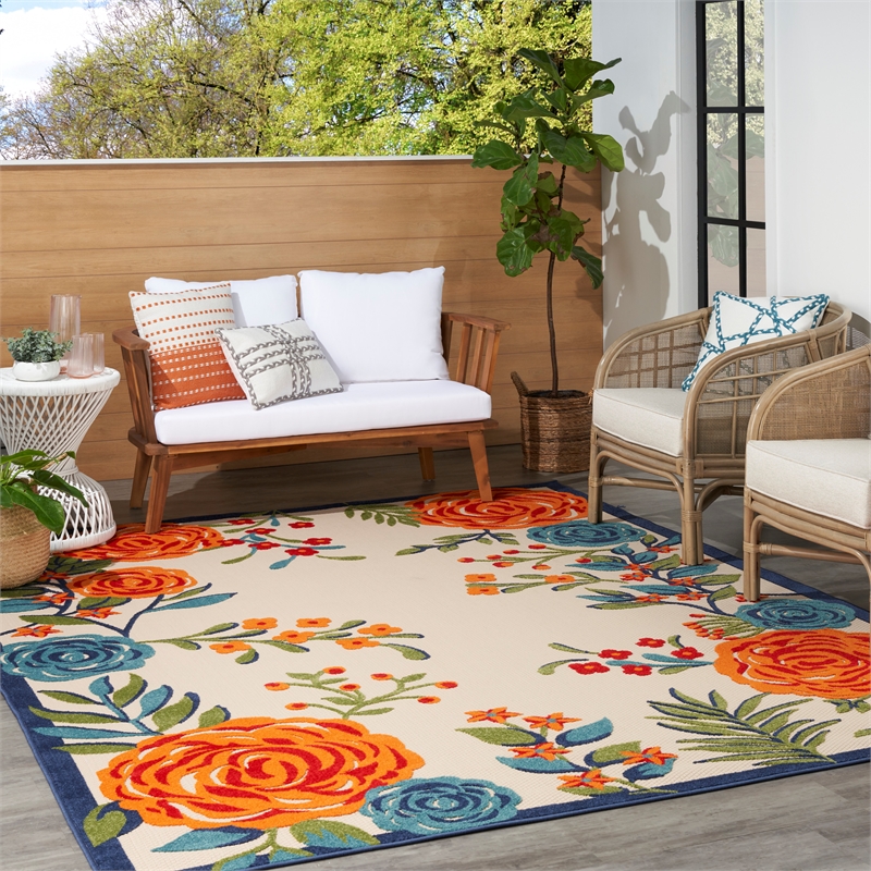 Nourison Aloha 7' x 10' Multicolor Fabric Contemporary Area Rug (7' x 10')