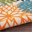 Nourison Aloha 10' x Round Multicolor Fabric Tropical Area Rug (10' Round)