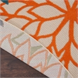 Nourison Aloha 10' x Round Multicolor Fabric Tropical Area Rug (10' Round)