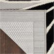 Nourison Aloha 9' x 12' Black White Fabric Contemporary Area Rug (9' x 12')