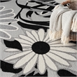 Nourison Aloha 9' x 12' Black White Fabric Contemporary Area Rug (9' x 12')