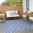 Nourison Aloha 9' x 12' Blue Fabric Tropical Area Rug (9' x 12')