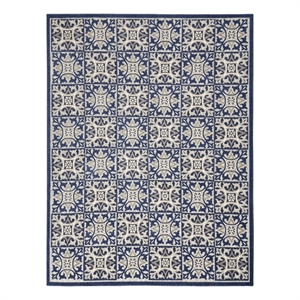 nourison aloha 6' x 9' blue modern rug