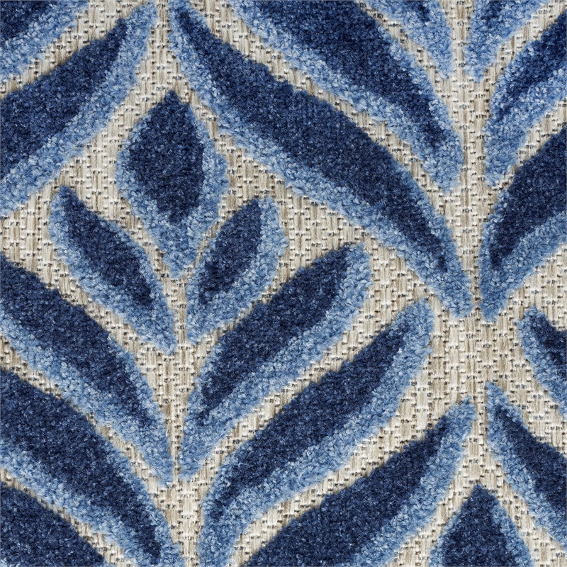Nourison Aloha 6' x 9' Blue Fabric Tropical Area Rug (6' x 9')