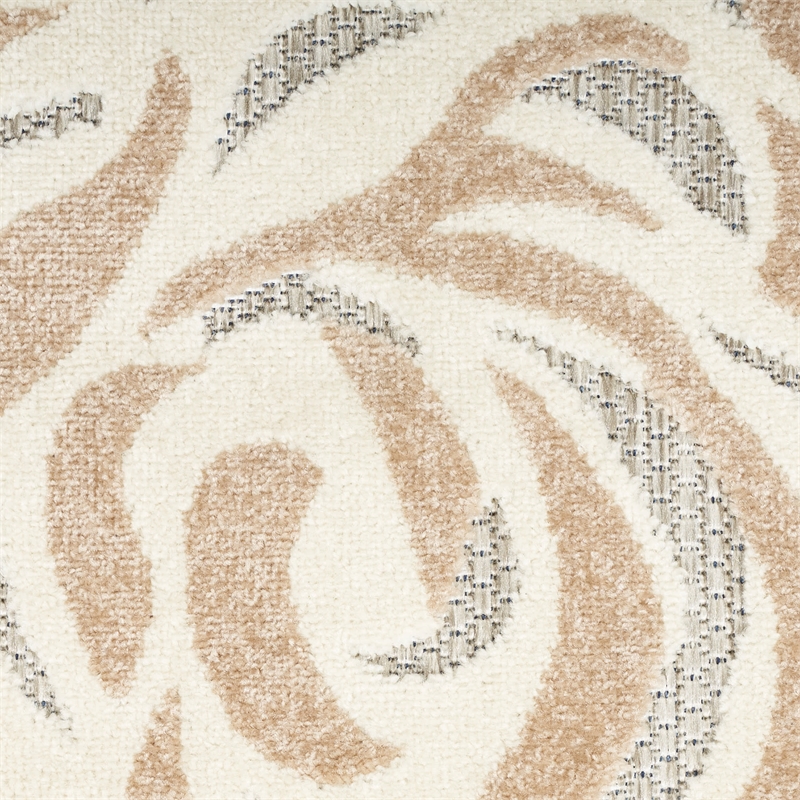 Nourison Aloha 6' x 9' Blue Gray Fabric Contemporary Area Rug (6' x 9')