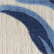Nourison Aloha 6' x 9' Blue Gray Fabric Contemporary Area Rug (6' x 9')