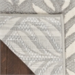 Nourison Aloha 6' x 9' Gray Fabric Tropical Area Rug (6' x 9')