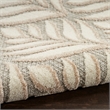 Nourison Aloha 6' x 9' Ivory Gray Fabric Tropical Area Rug (6' x 9')