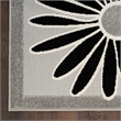 Nourison Aloha 7' x 10' Black White Fabric Contemporary Area Rug (7' x 10')