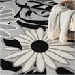 Nourison Aloha 7' x 10' Black White Fabric Contemporary Area Rug (7' x 10')