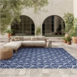 Nourison Aloha 7' x 10' Blue Fabric Tropical Area Rug (7' x 10')