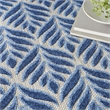 Nourison Aloha 7' x 10' Blue Fabric Tropical Area Rug (7' x 10')