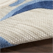 Nourison Aloha 7' x 10' Blue Gray Fabric Contemporary Area Rug (7' x 10')
