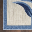 Nourison Aloha 7' x 10' Blue Gray Fabric Contemporary Area Rug (7' x 10')