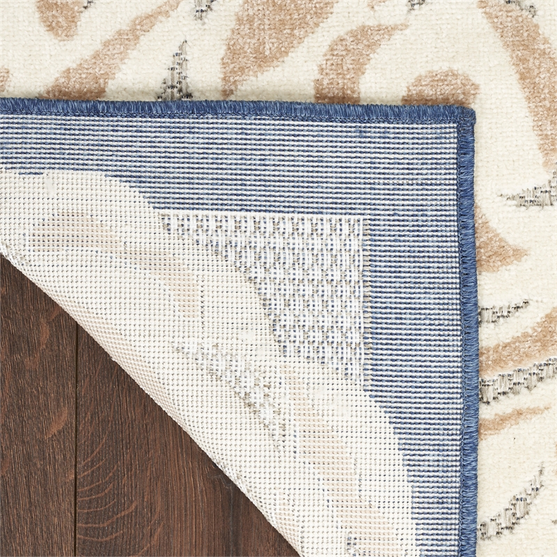 Nourison Aloha 8' x 11' Blue Gray Fabric Contemporary Area Rug (8' x 11')