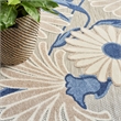 Nourison Aloha 8' x 11' Blue Gray Fabric Contemporary Area Rug (8' x 11')