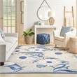 Nourison Aloha 8' x 11' Blue Gray Fabric Contemporary Area Rug (8' x 11')