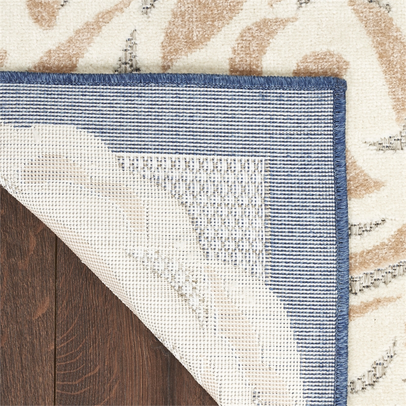 Nourison Aloha 4' x 6' Blue Gray Fabric Contemporary Area Rug (4' x 6')