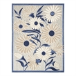 Nourison Aloha 4' x 6' Blue Gray Fabric Contemporary Area Rug (4' x 6')