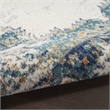 Nourison Passion 5' x 7' Ivory Gray Blue Fabric Vintage Area Rug (5' x 7')