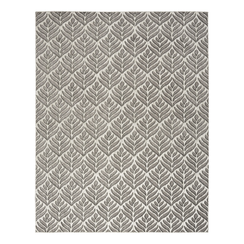 Nourison Aloha 4' x 6' Charcoal Fabric Tropical Area Rug (4' x 6')