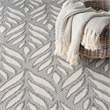 Nourison Aloha 4' x 6' Gray Fabric Tropical Area Rug (4' x 6')